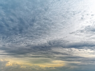 Obraz premium Full Frame Background of Cloudy Sky during Sunset