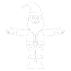 Santa Claus coloring page for kids