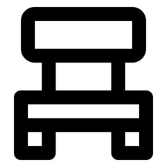 Icon Chair With Style Outline