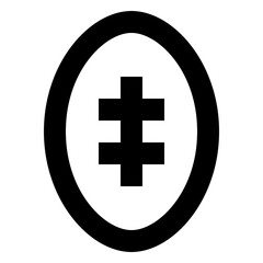 Icon Football With Style Outline