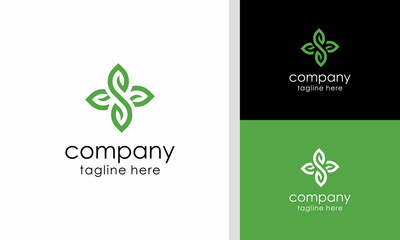 Letter s and leaf logo designs inspiration