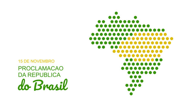 brazilian independence day banner with map background stock vector - Powered by Adobe