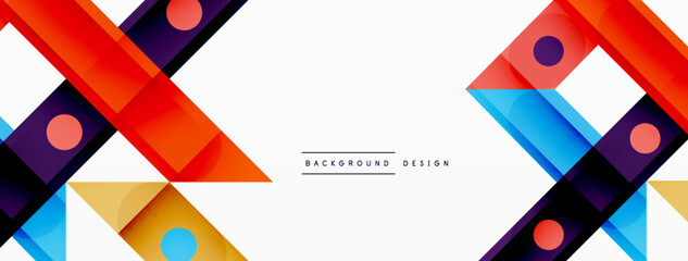 Bright colorful straight lines geometric abstract background. Trendy overlapping lines composition for wallpaper, banner, background or landing