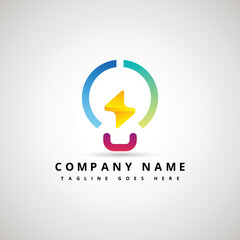 Light Bulb Energy Electrical Power Logo,light bulb lamp vector illustration graphic icon template download
