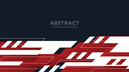 Obraz premium Abstract red white grey geometric with blank space design modern futuristic background vector illustration.
