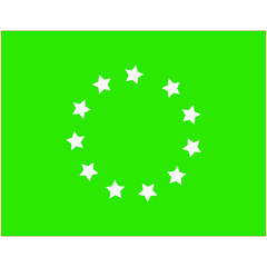 green white stars circle frame