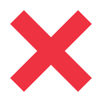 red cross mark icon on a transparent background png