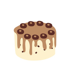 birthday cake with topping illustration