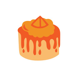 birthday cake with topping illustration