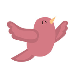 cute flying bird illustration
