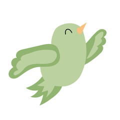 cute flying bird illustration