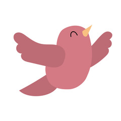cute flying bird illustration