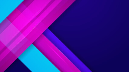 Fototapeta premium Colourful blue pink dynamic motion light effect background. Technology speed movement pattern for banner or poster design. Modern abstract high-speed movement. Vector illustration