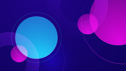 Colourful blue pink dynamic motion light effect background with circles. Technology speed movement pattern for banner or poster design. Modern abstract high-speed movement. Vector illustration