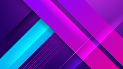 Fototapeta premium Colourful blue pink dynamic motion light effect background. Technology speed movement pattern for banner or poster design. Modern abstract high-speed movement. Vector illustration