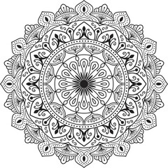 Circular mandala design for KDP interior, coloring pages and for decoration, Pattern Stencil doodles sketch