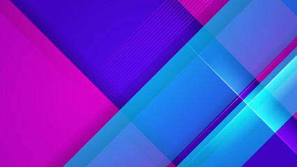 Colourful blue pink dynamic motion light effect background. Technology speed movement pattern for banner or poster design. Modern abstract high-speed movement. Vector illustration