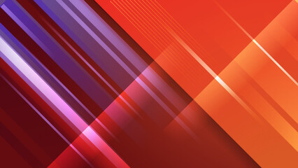 Obraz premium Stylish red orange technology lights background. Abstract technology digital hi tech concept background. Abstract tech background. Futuristic technology interface