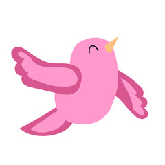 cute flying bird illustration