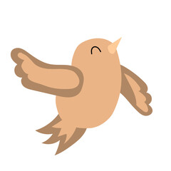 cute flying bird illustration