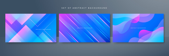 Fototapeta premium Stylish blue pink technology lights background. Abstract background with digital light. Technology futuristic dynamic motion. Movement pattern for banner or poster design background concept.