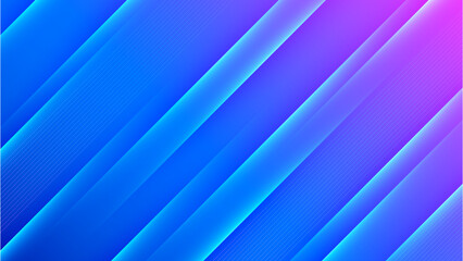 Fototapeta premium Modern blue and pink technology background. Abstract high-speed movement. Colorful dynamic motion on blue background for banner or poster design background concept.
