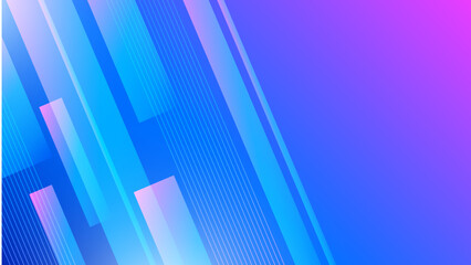 Fototapeta premium Modern blue and pink technology background. Abstract high-speed movement. Colorful dynamic motion on blue background for banner or poster design background concept.