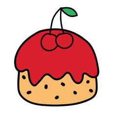 sweet cake with cute topping