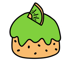 sweet cake with cute topping