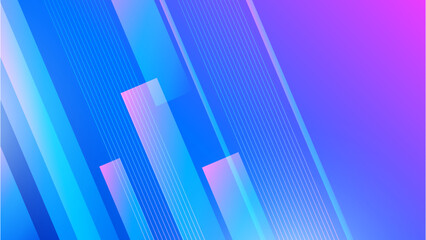 Obraz premium Modern blue and pink technology background. Abstract high-speed movement. Colorful dynamic motion on blue background for banner or poster design background concept.