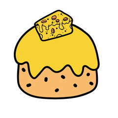 sweet cake with cute topping