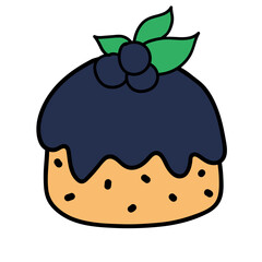 sweet cake with cute topping