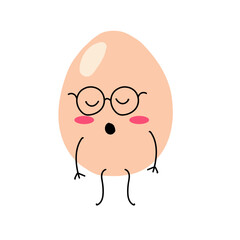 Obraz premium cute egg cartoon expression