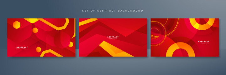 Fototapeta premium Modern red orange gradient background. Trendy fresh color for presentation design, flyer, social media cover, web banner, tech banner