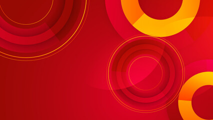 Red orange background. Abstract background geometry shine and layer element vector for presentation design. Suit for business, corporate, institution, party, festive, seminar, and talks.