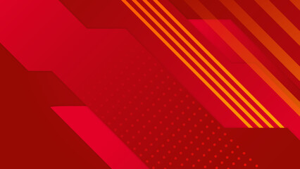 Red orange background. Abstract background geometry shine and layer element vector for presentation design. Suit for business, corporate, institution, party, festive, seminar, and talks.