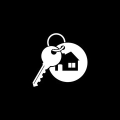 Real Estate logo icon isolated on dark background