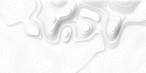 White wave paper curved reliefs abstract background, Abstract topographic contours map background, Vector contour topographic map background. Topography and geography map grid abstract backdrop.