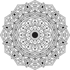 Pattern mandala design for KDP interior, coloring pages   black and white