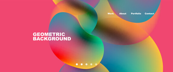 Fluid shapes vector abstract background