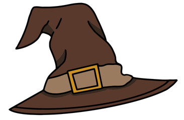 Halloween witch hat creepy halloween hat minimal illustration icon
