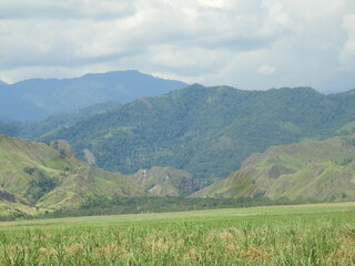 landscape with mountains and sky