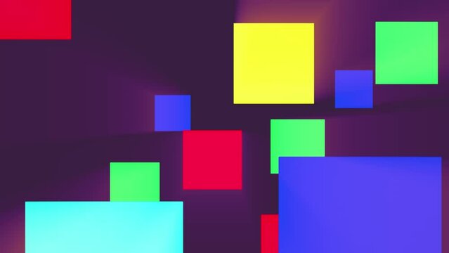 Colourful Cubes with lights background