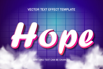 hope font typography editable text effect style lettering template style background