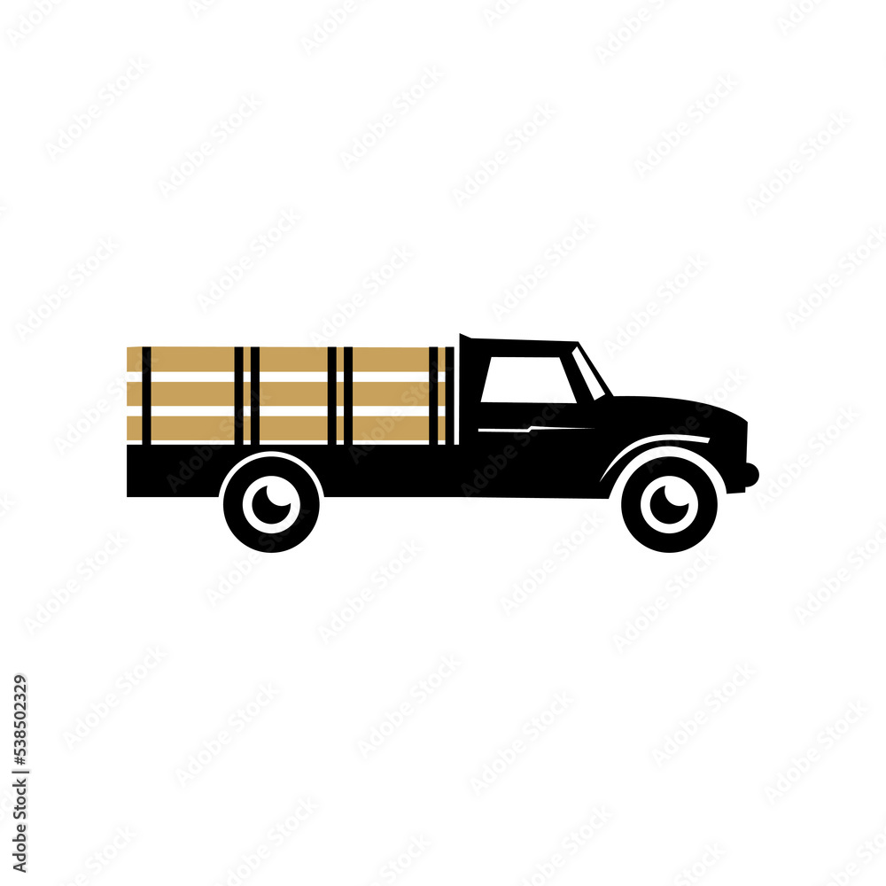 Wall mural truck vintage  icon vector design creative idea