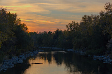 Sunset at the Bow River 