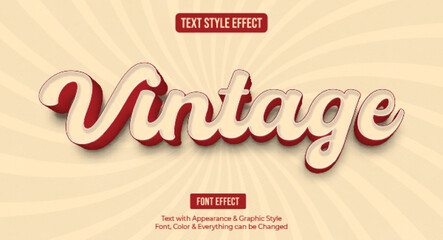 Vintage Editable Text effect Premium Vector
