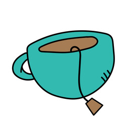 classic tea cup doodle