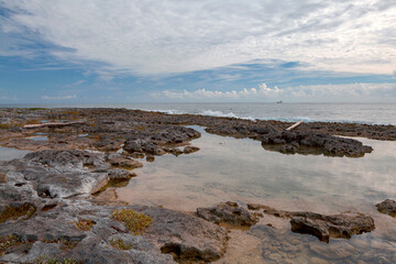 Seascape of the Caribbean coast. Yucatan Peninsula