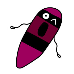 cute character crayon expression